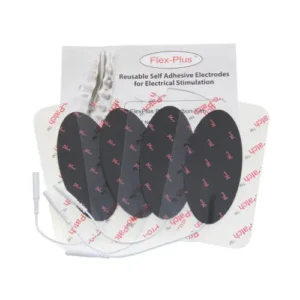 ProM-028 - 1.75"x 3.75" Flex-Plus® Oval Ultrathin Flexible Black Foam Backed Electrodes - by ProMed -