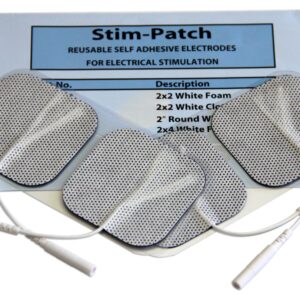 STIM-021- Electrodes 2.0" x 2.0" Stim-Patch® White Cloth Back For TENS and EMS Units - by ProMed